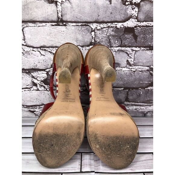 GF Gianfranco Ferre Red Patent Leather Platform High Heels Women Sz 39EU/8.5M US - Picture 16 of 16